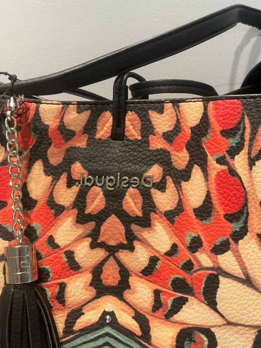 Desigual Python Snake Print Tote Bag Reversible - Picture 2 of 15
